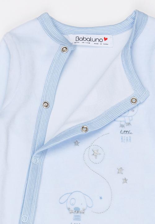 MINOTI - Velour sleep suit - blue 