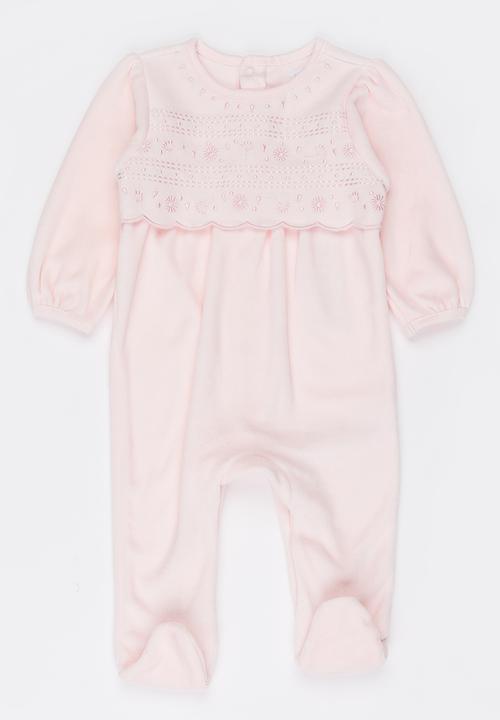 MINOTI - Velour sleep suit - pink
