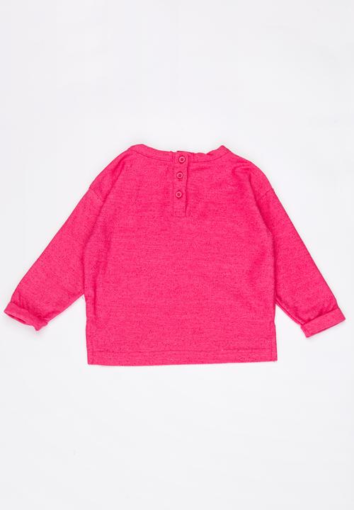 MINOTI - Slouch Printed Flecks Jumper Pale Pink