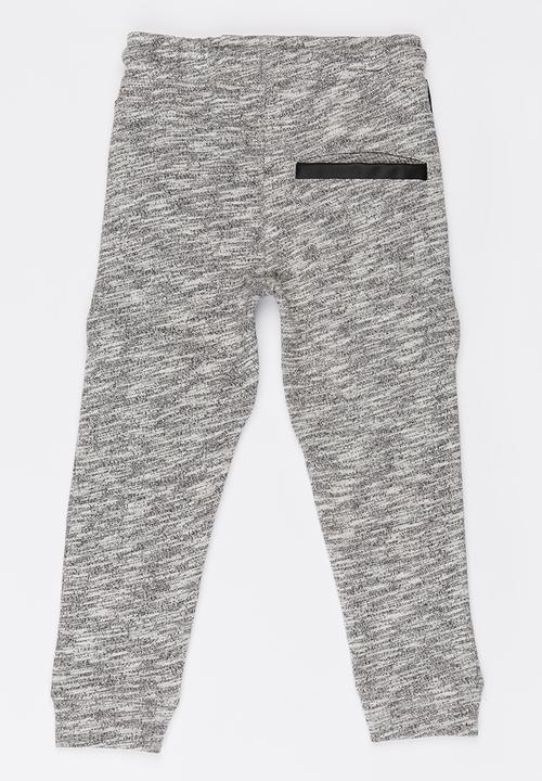 MINOTI - Space Dyed Jogger with PU Panels Grey