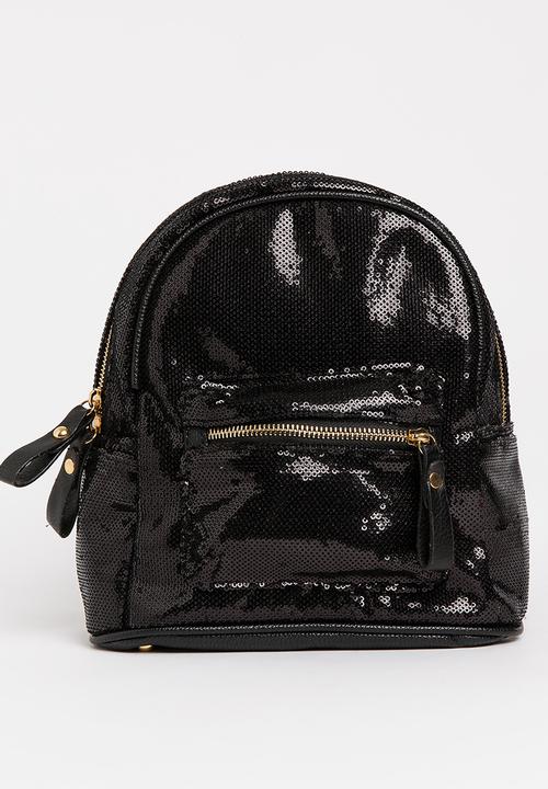 Pop Candy - Girls Sequin Backpack Black