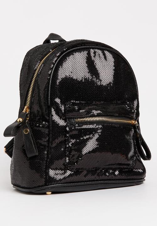 Pop Candy - Girls Sequin Backpack Black