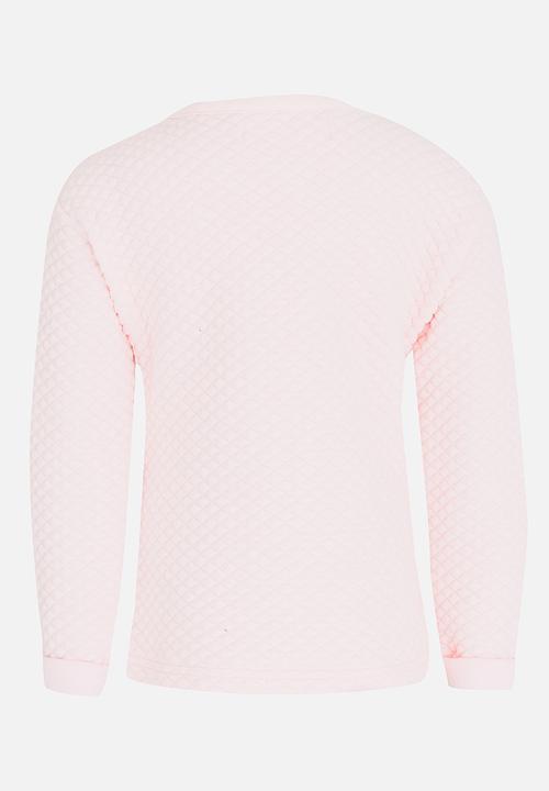 MINOTI - Printed Fleece Slouch Jumper Pale Pink
