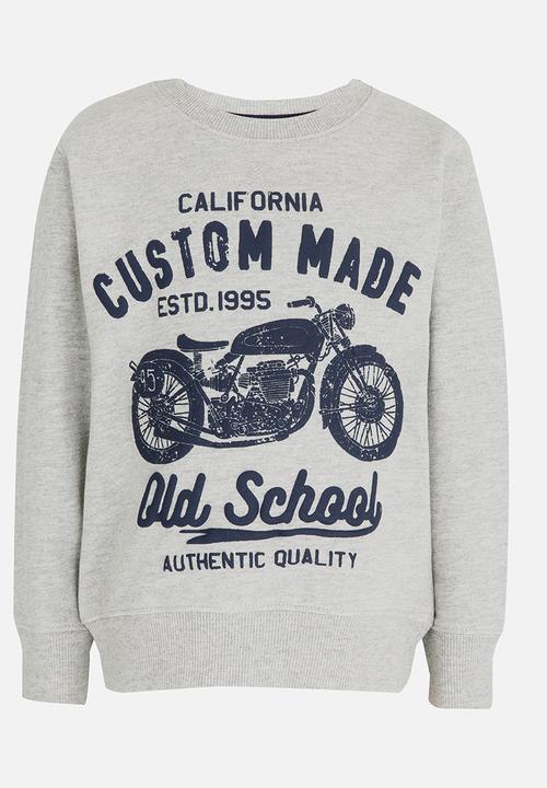 MINOTI - Printed Fleece Sweater Grey
