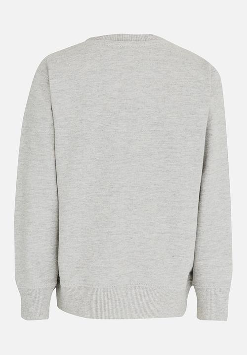 MINOTI - Printed Fleece Sweater Grey