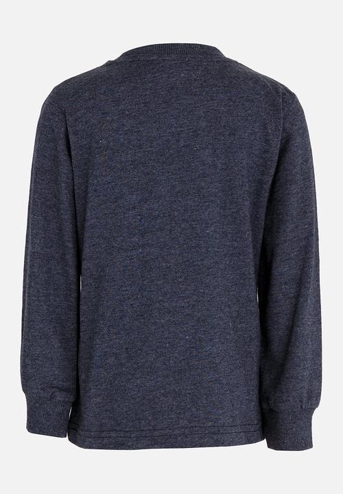 MINOTI - Printed Marl Tee Navy