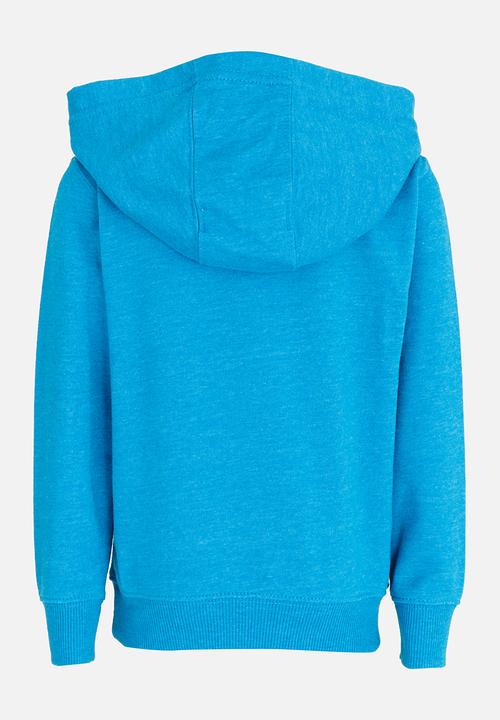 MINOTI - Printed Fleece Hoodie Turquoise