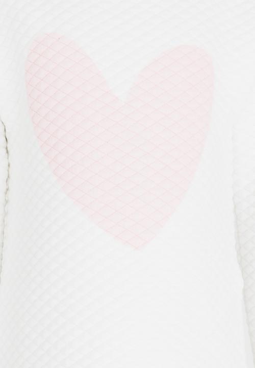 MINOTI - Printed fleece slouch jumper - white & pink 