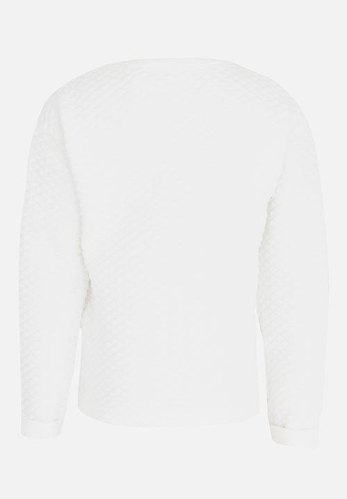 MINOTI - Printed fleece slouch jumper - white & pink 