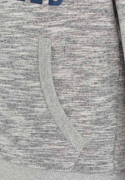 MINOTI - Printed Marl Hoodie Blue