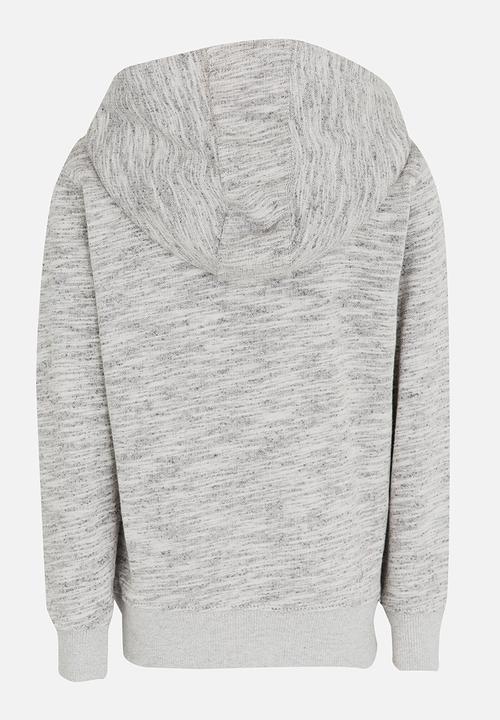 MINOTI - Printed Marl Hoodie Blue