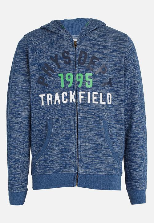 MINOTI - Printed Marl Hoodie Grey