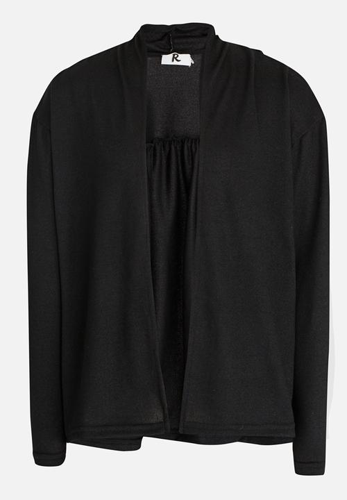 Rebel Republic - Cut & Sew Open Cardigan Black