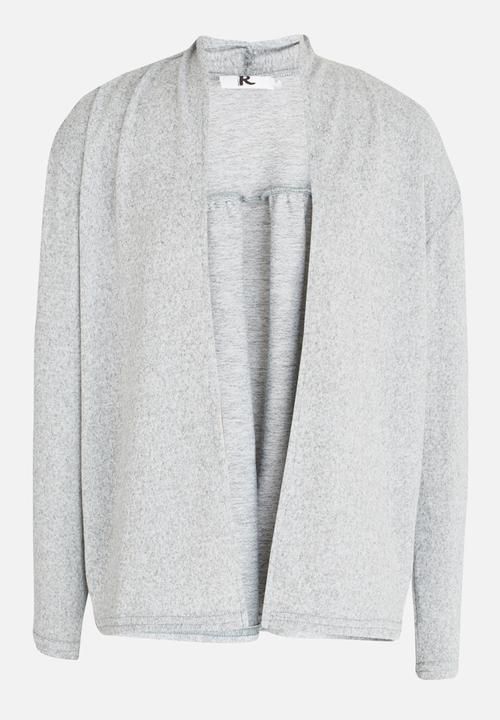 Rebel Republic - Cut & Sew Open Cardigan Grey Melange
