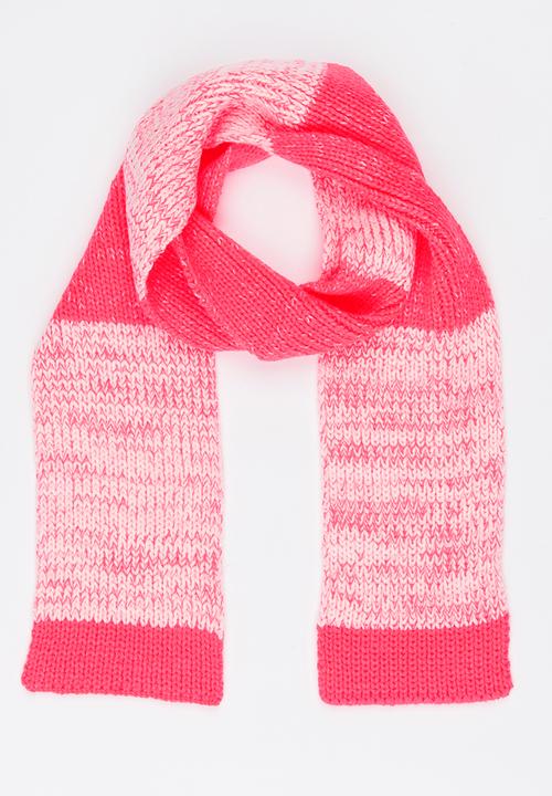 MINOTI - Extra Long Stripe Scarf Coral