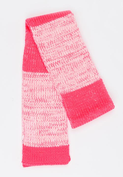 MINOTI - Extra Long Stripe Scarf Coral
