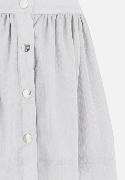 MINOTI - Full Textured Skirt Mid Grey