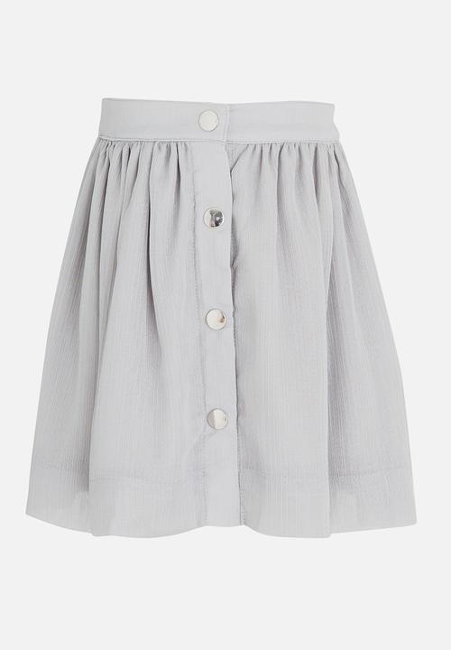 MINOTI - Full Textured Skirt Mid Grey