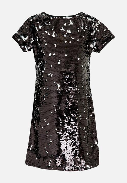 MINOTI - Reversible Sequin Dress Black