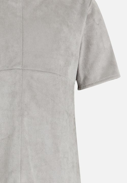 MINOTI - Faux suede panel top - grey