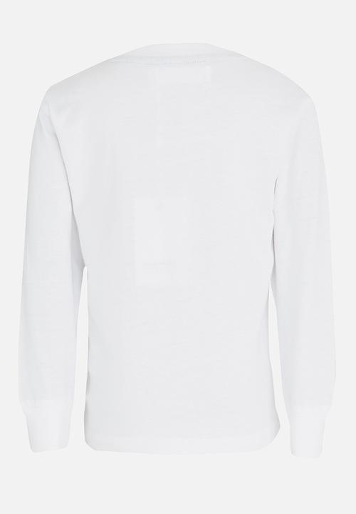 MINOTI - Printed long sleeve slogan tee - white 