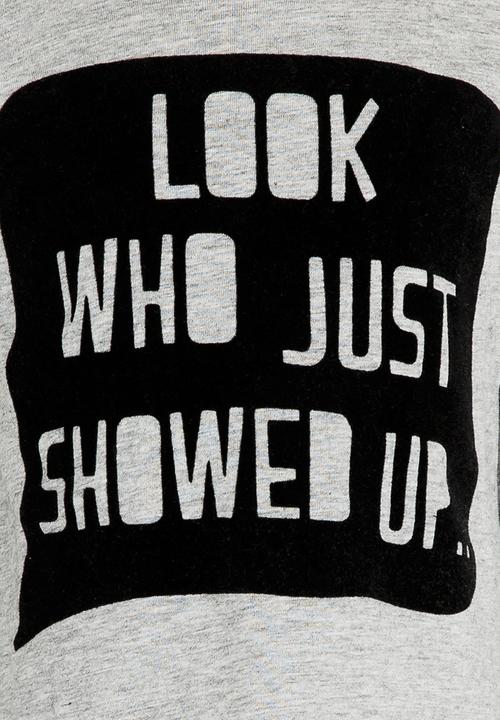 MINOTI - Printed long sleeve slogan tee - grey 