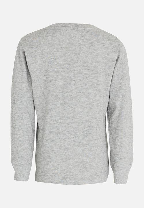 MINOTI - Printed long sleeve slogan tee - grey 