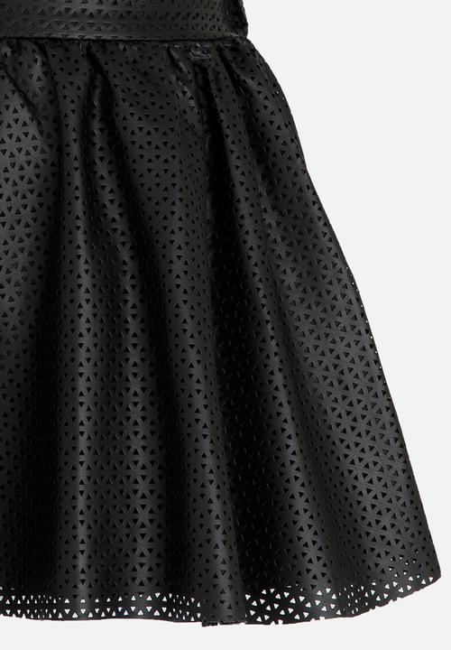 MINOTI - Laser Cut Neoprene Skater Skirt Charcoal
