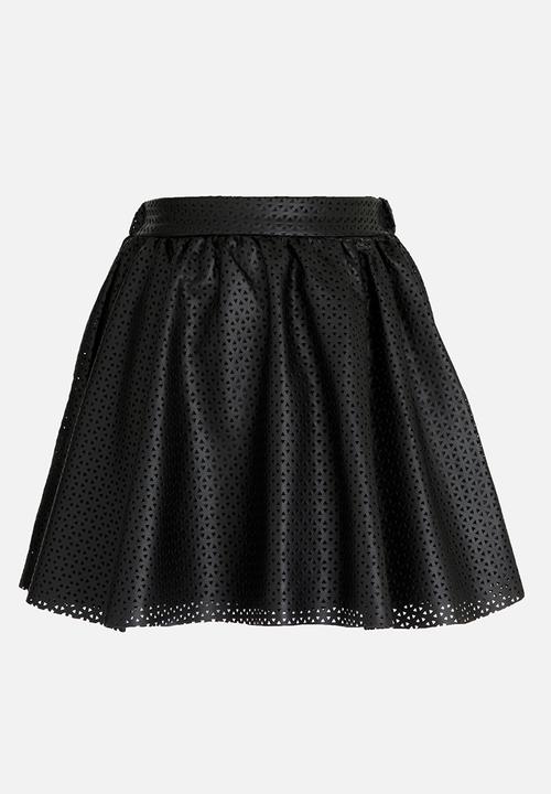 MINOTI - Laser Cut Neoprene Skater Skirt Charcoal