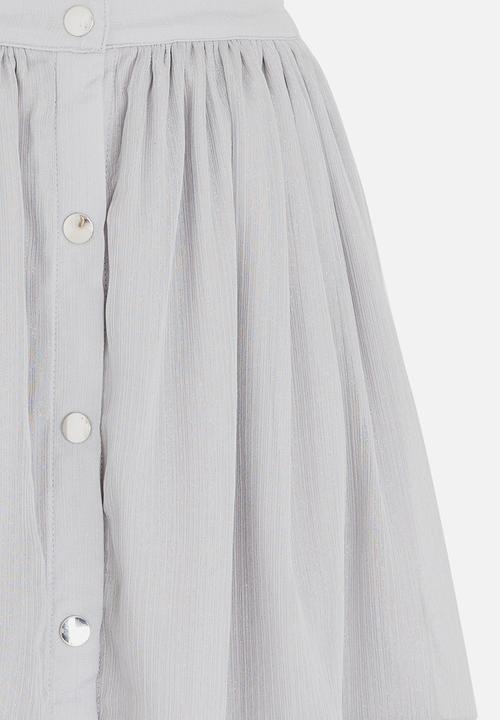 MINOTI - Full Textured Skirt Mid Grey