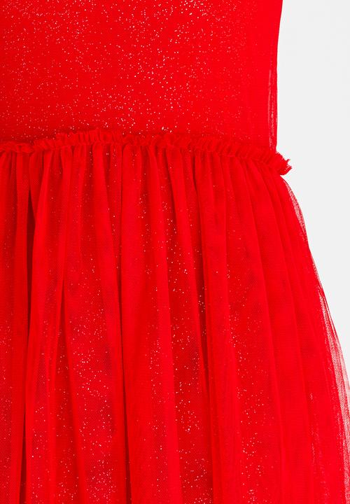 MINOTI - Glitter Print Tutu Dress Maroon