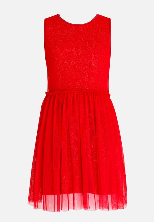MINOTI - Glitter Print Tutu Dress Maroon