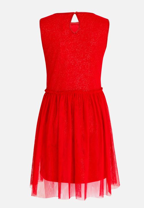 MINOTI - Glitter Print Tutu Dress Maroon