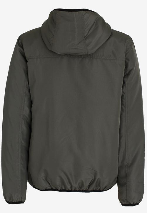 Brave Soul - Boys Hooded Windrunner Khaki Green