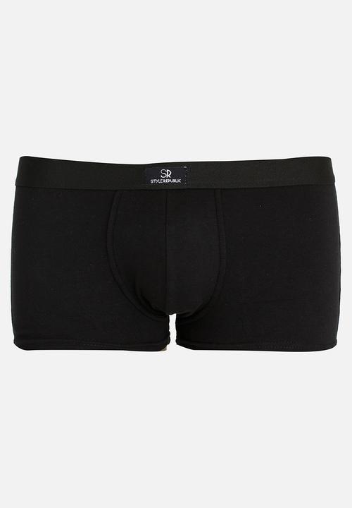 STYLE REPUBLIC - 3 Pack Plain Brief Black