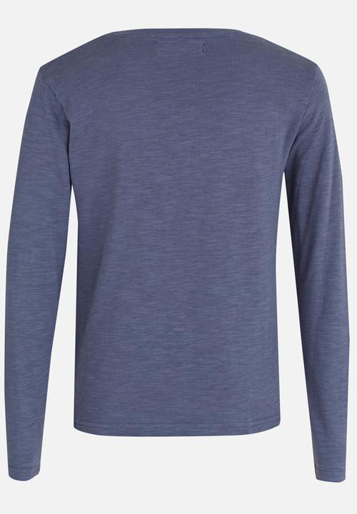 MINOTI - Printed Slub Marl Tee Blue