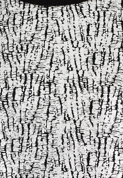 MINOTI - Cropped Foil Print Jumper Silver
