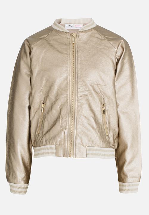 MINOTI - Foil Bomber Jacket Gold