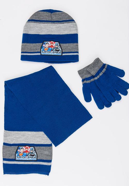 Character Fashion - Justice League 3 Piece Winter Sets Multi-colour