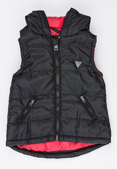 GUESS - Puffer Hoody Jacket Black
