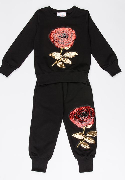 Pop Candy - Rose Detail Set Black