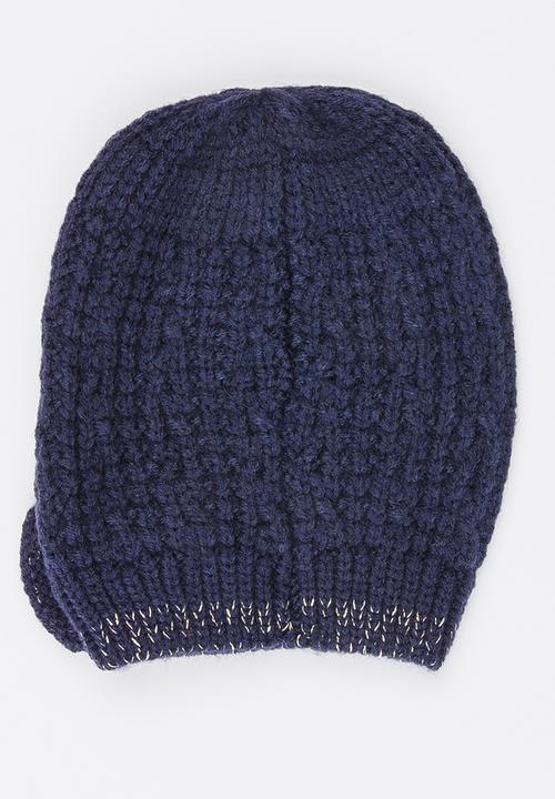 MINOTI - Relax Fit Beanie with Bow Detail Navy