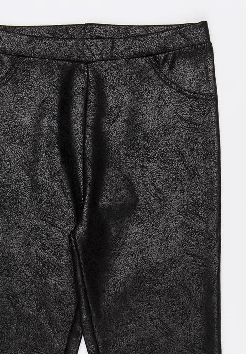 MINOTI - Crackled Wet Look Leggings Black