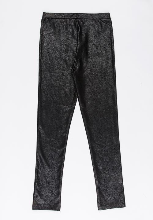 MINOTI - Crackled Wet Look Leggings Black