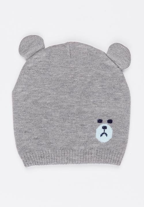 Pop Candy - Beanie with Bear Ears Grey