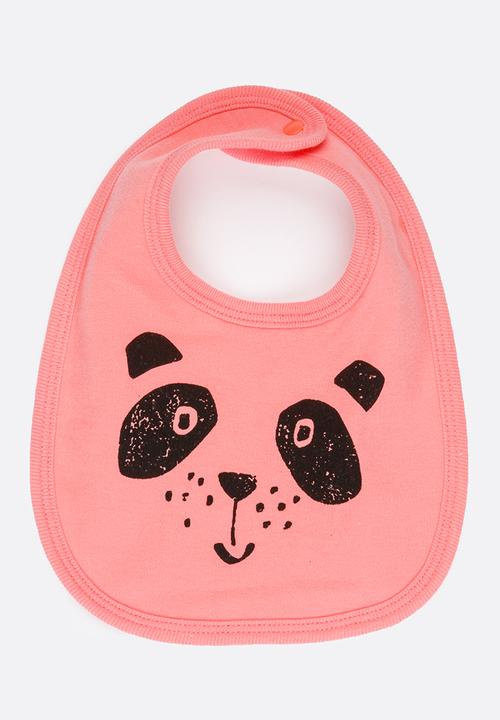 Pop Candy - Panda Print Bib Mid Pink