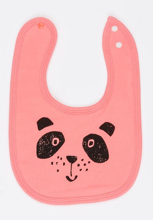 Pop Candy - Panda Print Bib Mid Pink