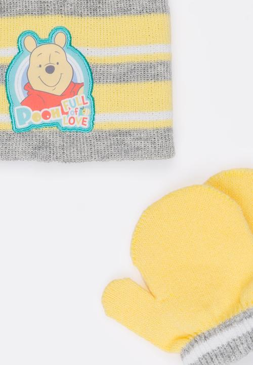 Character Baby - Winnie The Pooh Beanie and Mittens Sets Multi-colour