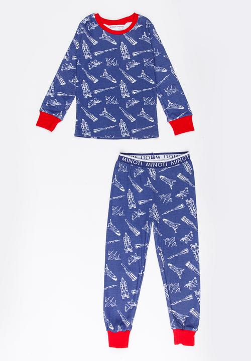 MINOTI - Rocket Printed Pajama Set Navy