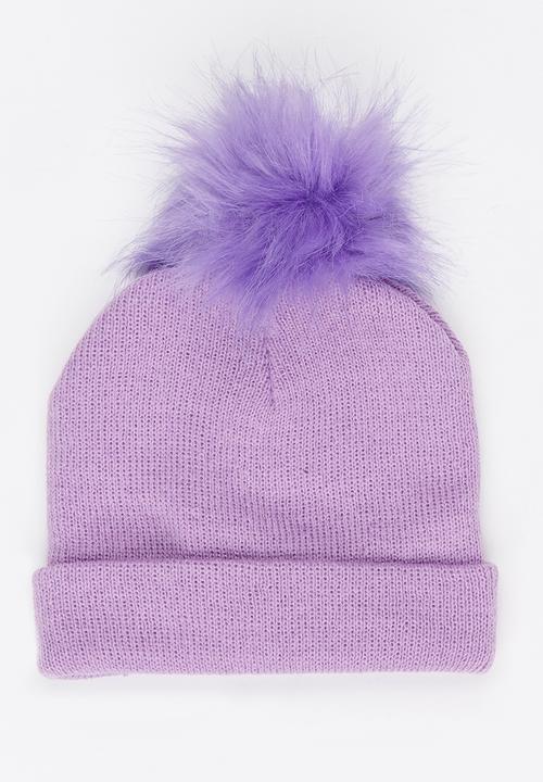 Pop Candy - Pom-Pom Beanie Pale Purple